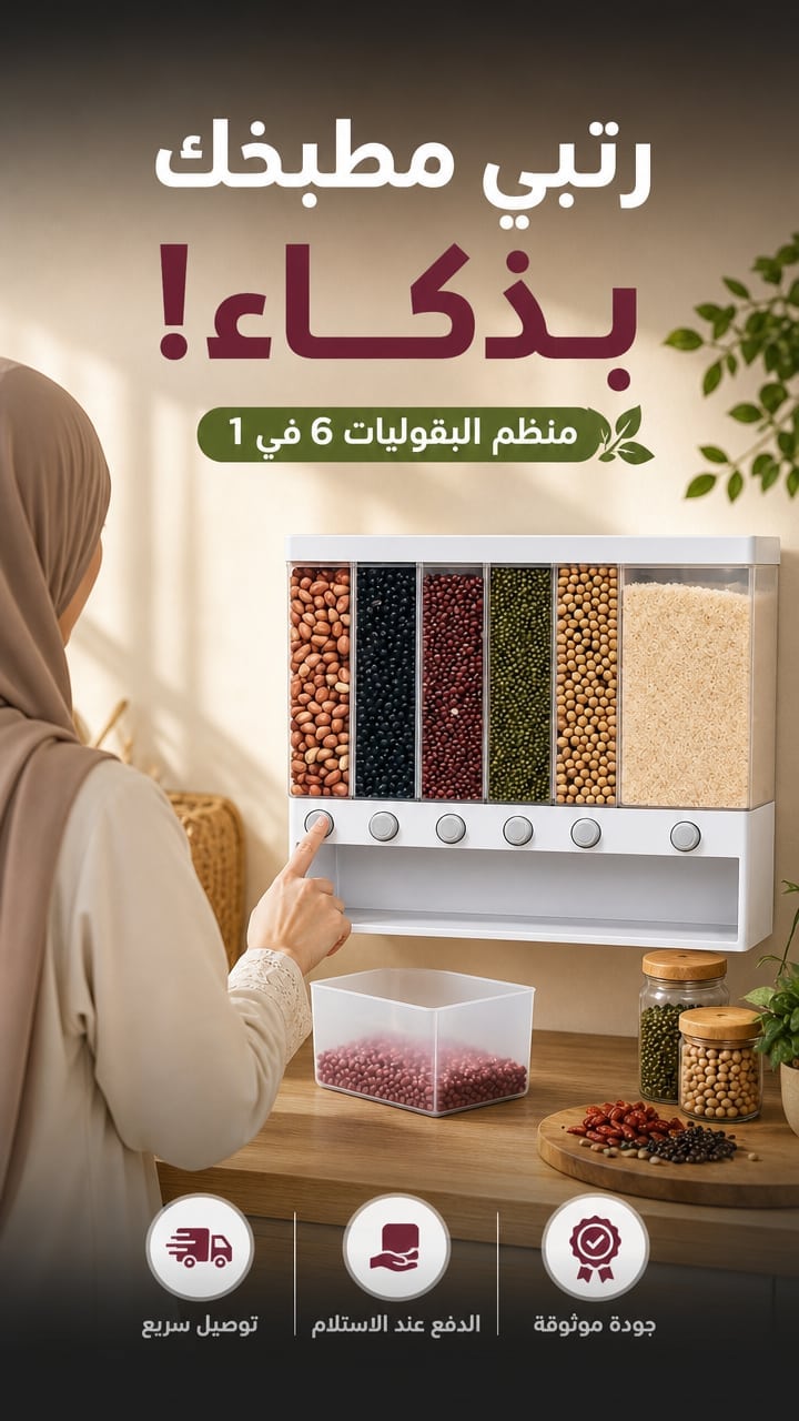 Hero — منظم البقوليات 6 في واحد